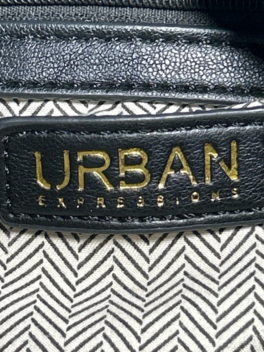 Urban Expressions | Victoria | Black Woven | Vegan Leather | Slouchy Hobo Bag